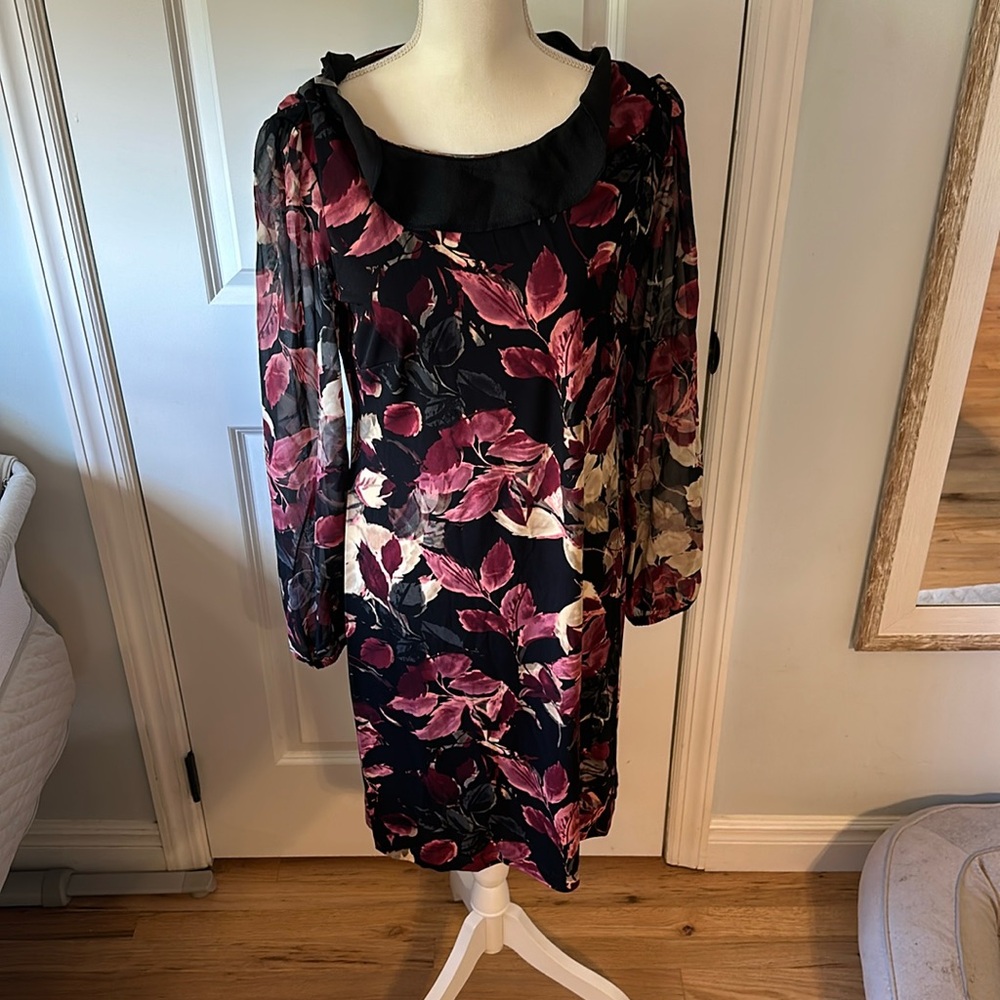 Floral size 6 jersey cocktail dress